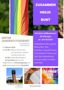 Plakat zusammen heilig bunt